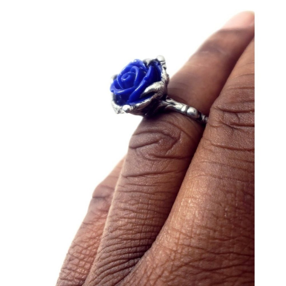 Blue rose ring - Picture 12 of 12